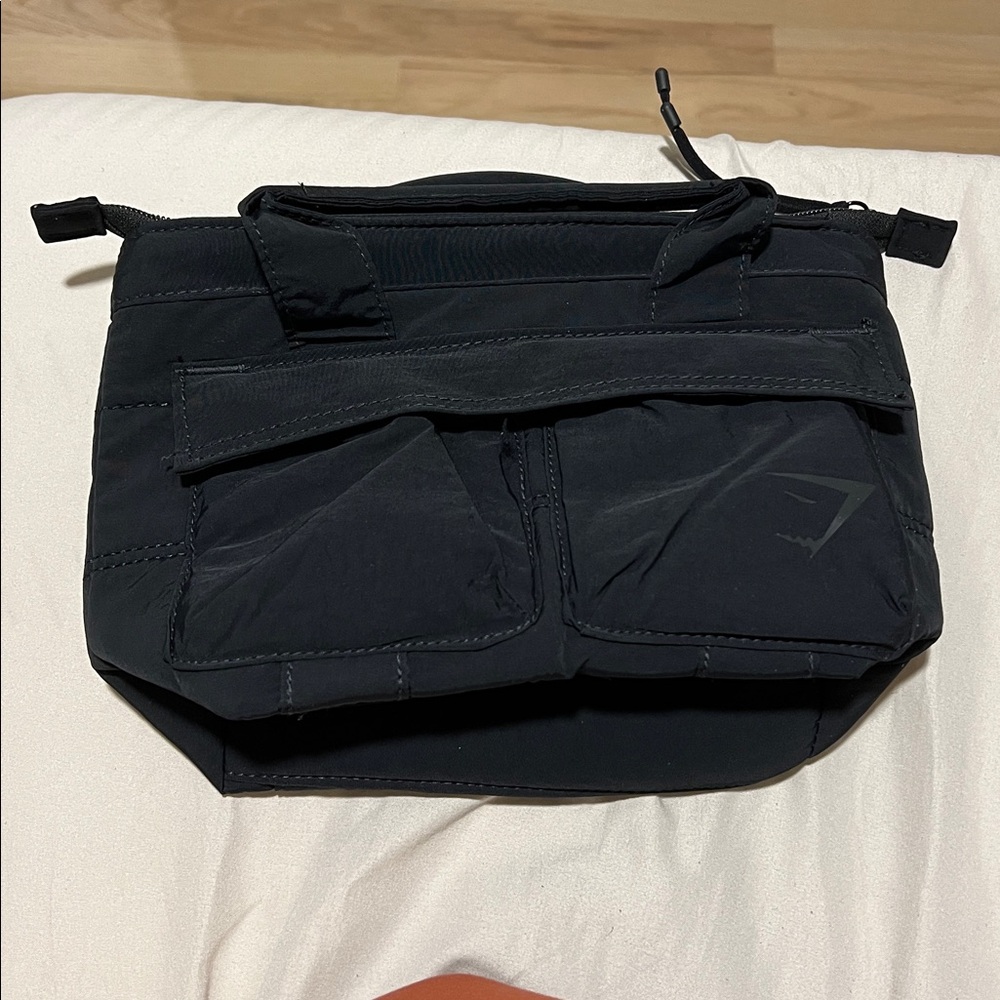 Black Crossbody mini Bag with gymshark logo